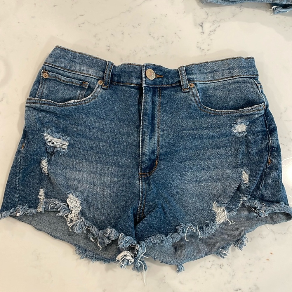High waisted jeans shorts!